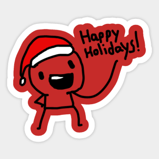 Happy Holidays Doodle Sticker